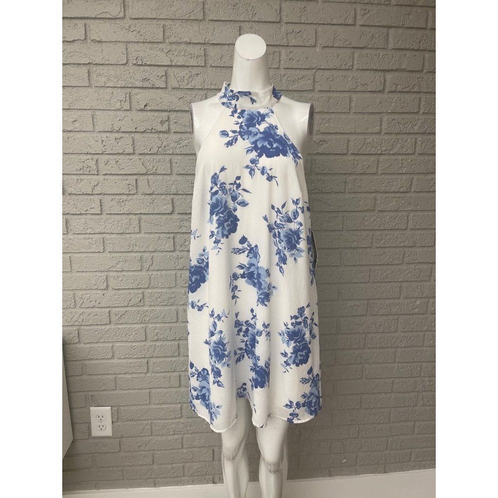 Lulu’s Floral Print Halter Dress Size M NWT